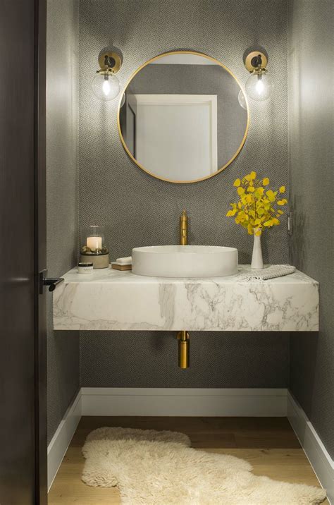 Elegant powder room design idea with such a tiny footprint, a little bit of extravagance goes far in a powder room. Elegant mountain contemporary home in Colorado radiates ...