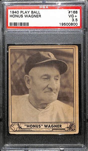 Lot Detail 1940 Play Ball Honus Wagner 168 Graded Psa 35