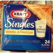 White american cheese, 24 slices. Kraft Cheese, Slices, White, American: Calories, Nutrition ...