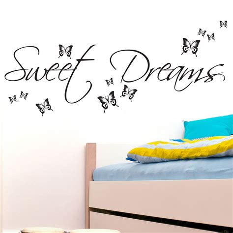 Bedroom wall quote sweet dreams, wall art sticker, vinyl decal, modern transfer. SWEET DREAMS WALL STICKER ART DECALS QUOTES BEDROOM W43 | eBay