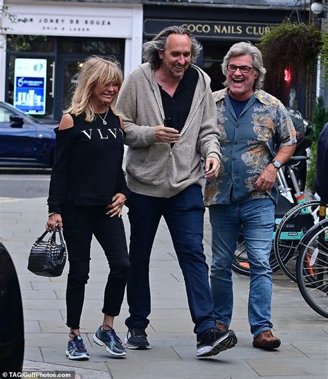 Goldie Hawn 77 And Her Long Term Love Kurt Russell 72 Bump Into A Pal At The Chiltern