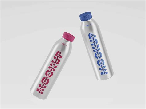 This set includes three high quality psd files. Free Metallic Bottles Mockup (PSD)