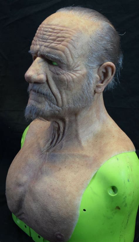 Made To Order Realistic Silicone Old Man Mask With Punched Eyebrows And