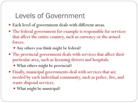 Ppt Levels Of Government Powerpoint Presentation Free Download Id