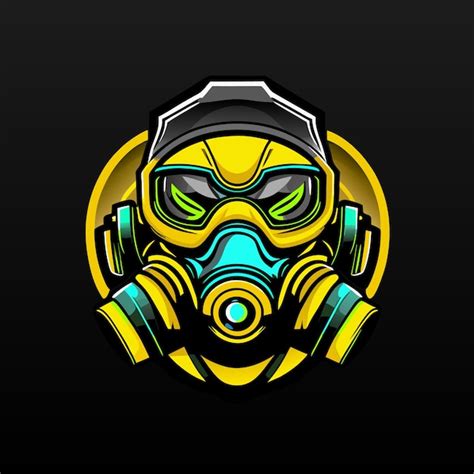Premium Vector Gas Mask Esport Mascot Gaming Logo Illustration Design