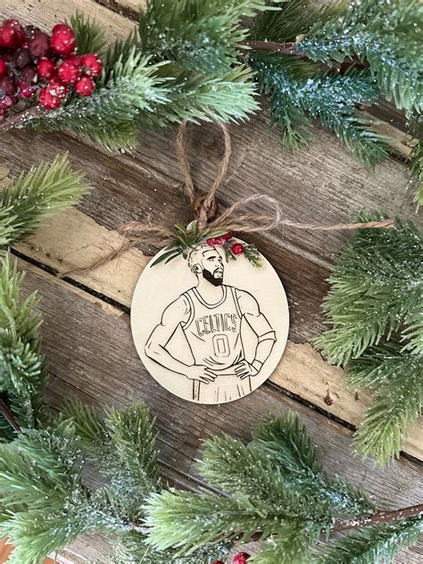 Jayson Tatum Boston Celtics Christmas Ornament Etsy