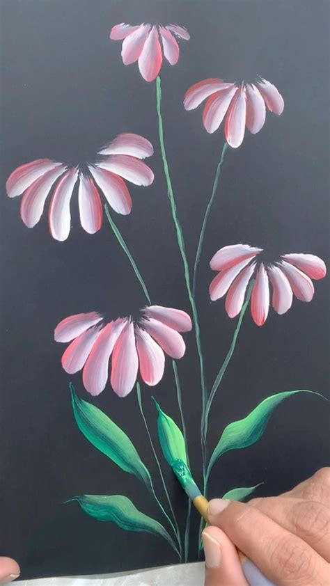 Daisies Acrylic Painting Pinterest Flower Art Painting Painting