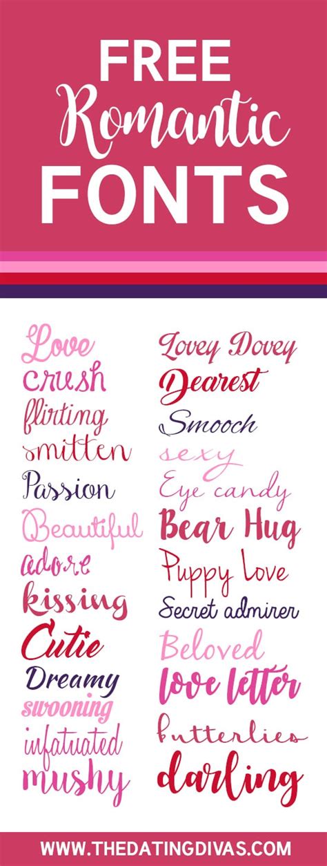 Free Love Fonts For Every Occasion From The Dating Divas