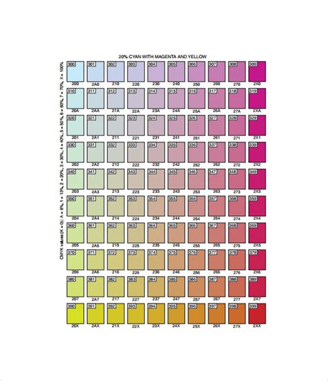 Free 11 Sample Cmyk Color Chart Templates In Pdf