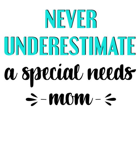 Special Needs Mom Gift Never Underestimate A Special Needs Mom Drawing