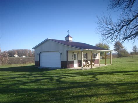 Pole barn kits from 84 lumber will suit your needs. 24x32 pole building completed near Bucyrus, Ohio. | Pole ...
