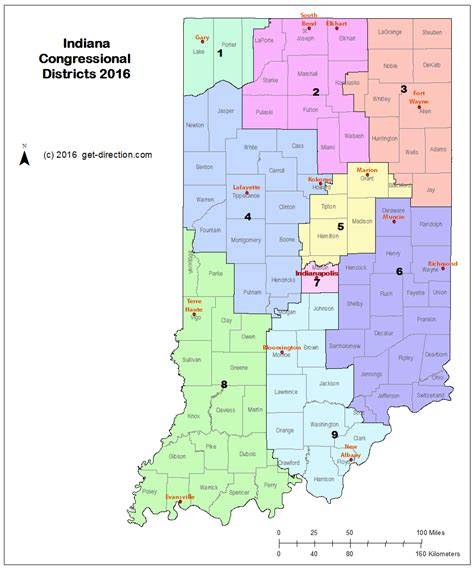Map Of Indiana Congressional Districts 2016