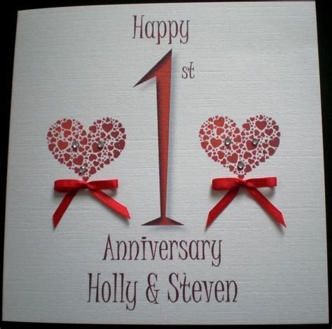 First Wedding Anniversary Ts Husband Anniversary Cards Handmade