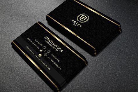 29 Black Business Card Templates Free And Premium Download