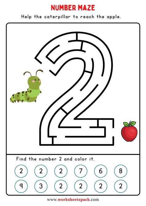 Free Number Maze Printable Worksheets Printable And Online Worksheets