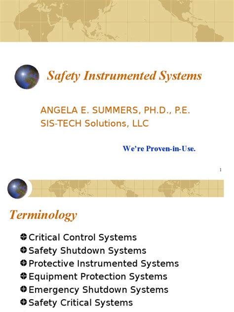 A Comprehensive Guide To Safety Instrumented Systems Definitions