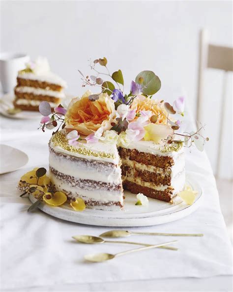 A delicate swiss dot pattern decorated the single tier carrot cake. Layered Carrot Cake - What's Gaby Cooking