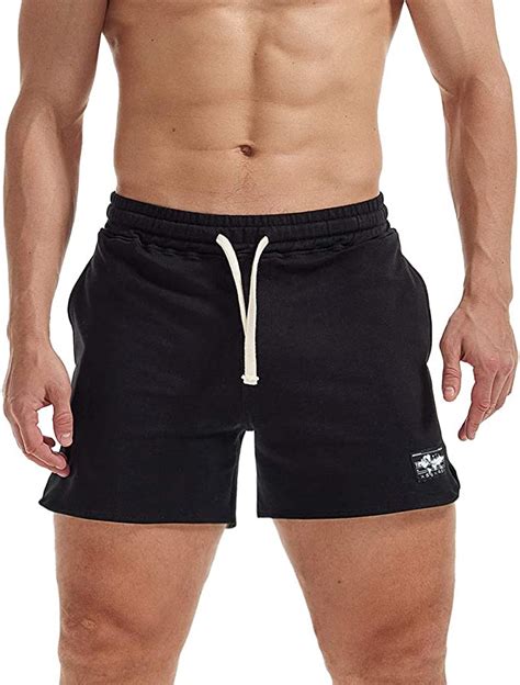 Buy AIMPACT Mens Gym Bodybuilding Shorts 5 Inch Drawstring Gym Cotton