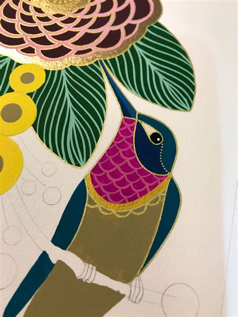 Mary Omalley Art Hummingbird In Progress Art Artist Abstract Artwork