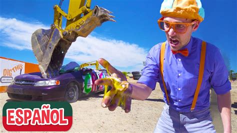 Tritura Un Automóvil Con La Excavadora De Blippi Español Aprende A
