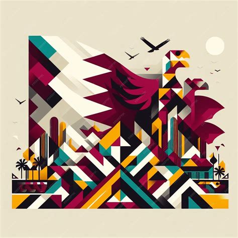 Premium Photo | Dynamic heritage the qatari flag reflects the nations