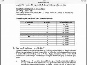 Dosage Comparison Of Lugol S Iodine 5 2 Health Tips Iodine