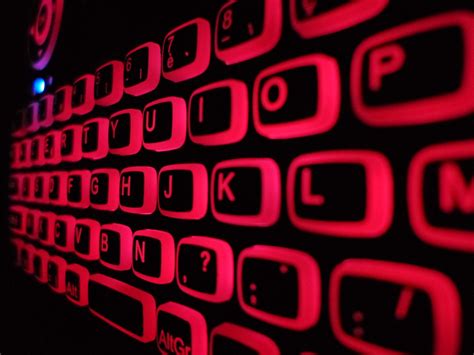 Image azerty-3 : Azerty Keyboard Backlight Red Free Stock Photo - Public ...