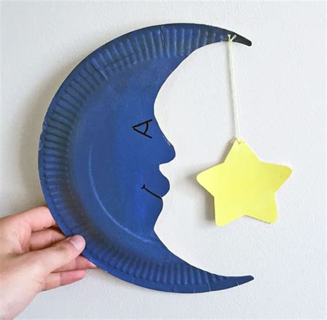 Paper Plate Moon Craft