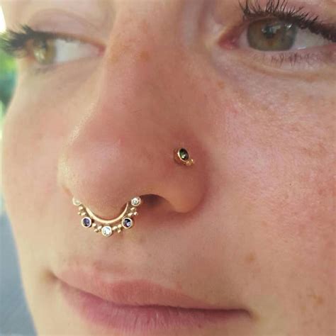 Sacred Art Body Piercing Newcastle Septum Ring With Real Diamond And