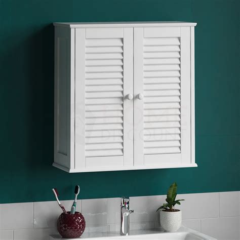 Liano Cabinet Single Double Shutter Door Wall Mounted White Vanity
