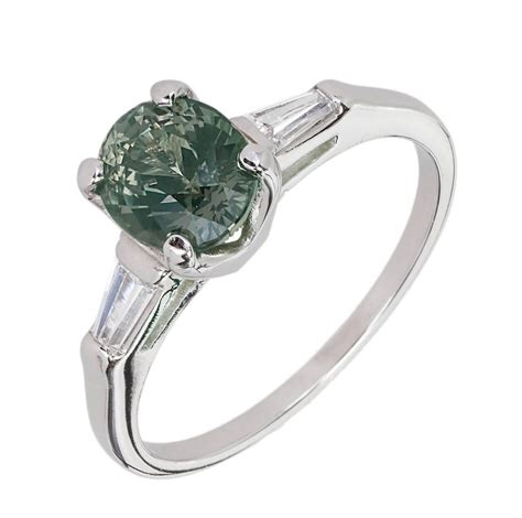 1.57 Carat Alexandrite Diamond Platinum Three-Stone ...
