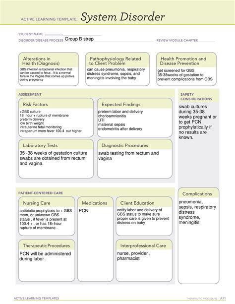 Docu Gbs System Disorder Template For Gbs Active Learning Templates