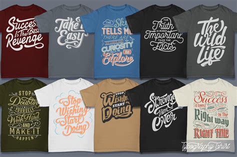 100 typography t shirt designs bundle 5 vector formats and print ready png files tshirt designs