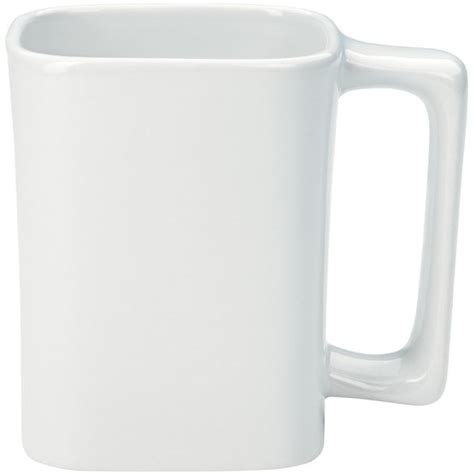 Square Mug 11 Oz White Custom Ceramic Mugs 239 Ea
