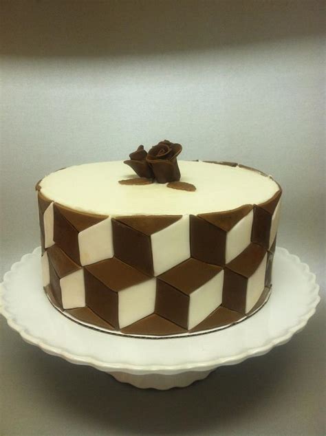 Optical Illusion Decorated Cake By Karen Seeley Cakesdecor