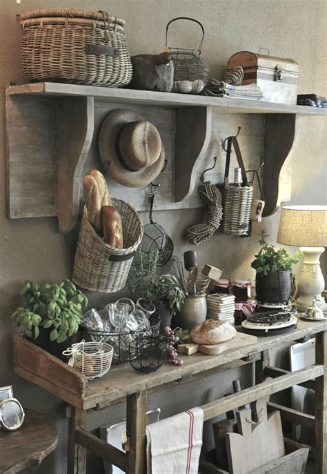 Rustic Country Farmhouse Kitchen Decor Storage Ideas Natural Wood