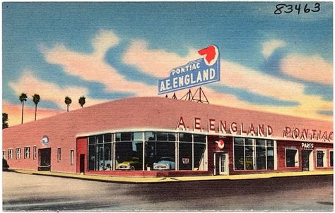1950s Pontiac Dealership On Hollywood Blvd Car Dealership Pontiac