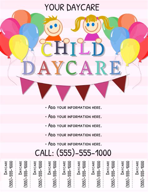 Child Care Flyer Templates Free Printable Templates