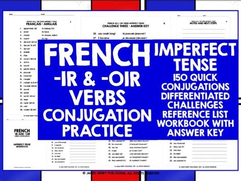 French Ir Verbs Imperfect Tense Conjugation Practice Teaching Resources