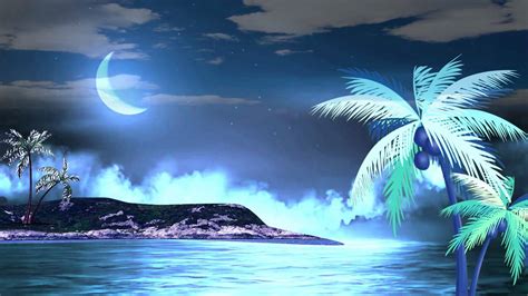Hd Relax Natural Moon Water Animated Background Video
