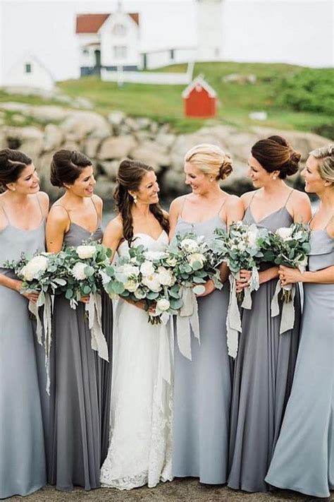 Navy bridesmaid dresses are the perfect color for your bridal party. 30 + Grey Wedding Color Ideas You'll Love - Hi Miss Puff