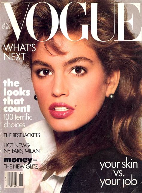 Cindy Crawford By Richard Avedon Vogue Us January 1987 Vogue Magazine