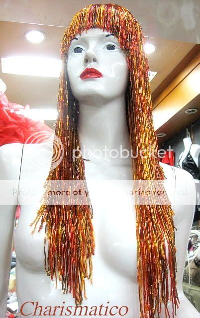 orange drag queen beaded gay cabaret fancy cher wig