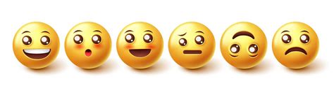 Premium Vector Emoji Characters Vector Set Emoticons 3d Character