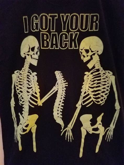 Halloween I Got Your Back Skeleton Skull Mens Tee T Shirt Size M Medium