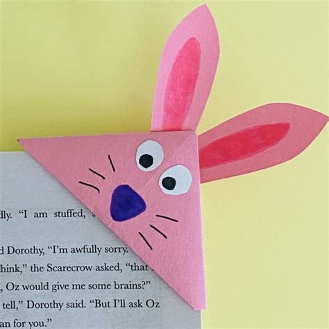 Oragami Easter Bunny Bookmark Early Education Zone