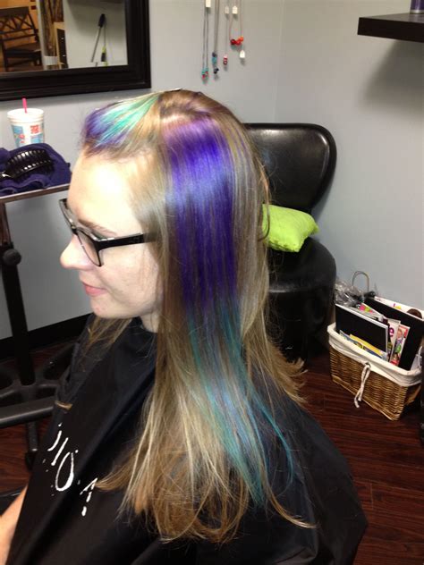 Purple Teal Fade Hair Color Faded Hair Faded Hair Color