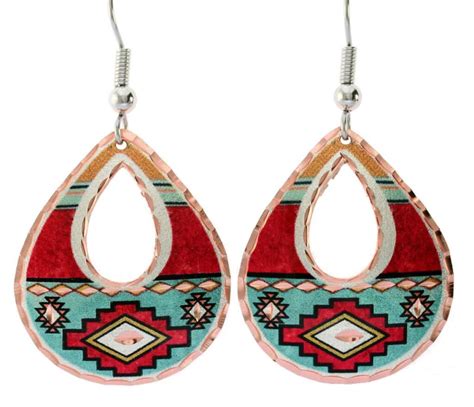 Teardrop Colorful Southwestern Earrings Buy Handmade Native Earrings
