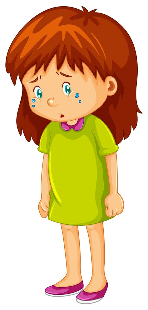 Sad Little Girl Crying Download Free Vectors Clipart Graphics