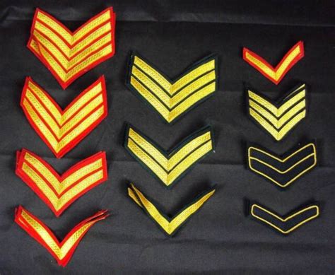 New Pair Of British Army No1 Dress Chevrons Stripes Assorted Ranks
